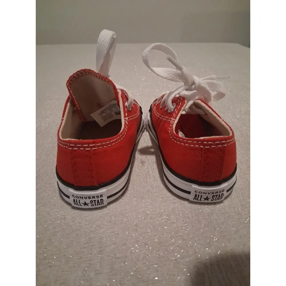 Converse Chuck Taylor All Star Infant Size 6 Red Low Top Sneakers 7J236 Kids
